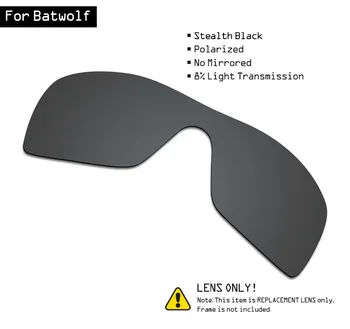 SmartVLT Polariseeritud Päikeseprillid Asendamine Läätsed Oakley Batwolf - Stealth Black