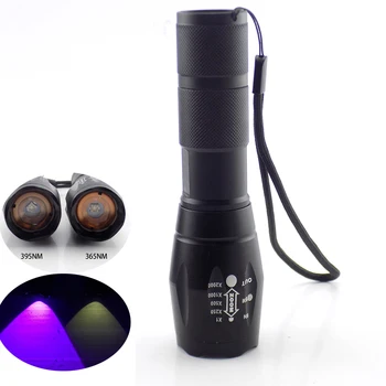 Suure Võimsusega UV Led Taskulamp 365nm 395nm Blacklight Zoom Ultraviolett-Flash Lamp Tõrvik Valgustus Lemmikloomade Detektor