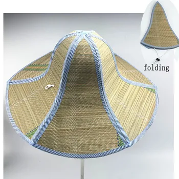suvel õled lai nokk müts Kalamees Päike Müts rotangist straw hat kokkuklapitavad anti-ultraviolett-Aed Kalapüügi Päikesevarju Müts