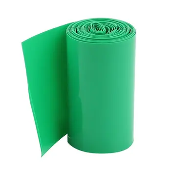 Top kvaliteetse 2M 50mm Tume Roheline PVC Heat Shrink Wrap Torud 2 x 18650 Aku