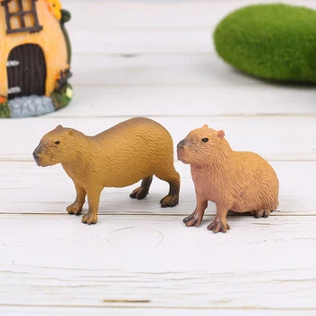 Uue Simulatsiooni MIni Armas Metsloomade Mudel Capybara Tegevus Joonis Laste Kogumise Mänguasi Kingitus Simulatsiooni Loomade Mudel