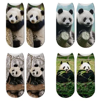 Uus 3D Trükitud Panda Loomade Sokid Naiste Lapse Giant Panda Naljakas Armas Puuvillane Lühike Pahkluu Sokid Harajuku Armas Sokid