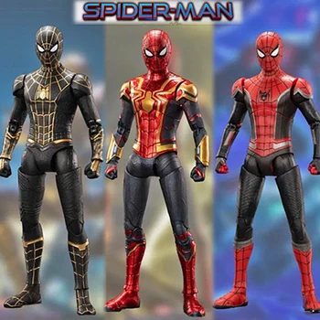 ZD Mänguasi Marvel Spiderman Joonis Nr Koju Integreeritud Must Kuld Sobiks Liigeste Liigutatav Spider Man Tegevus Joonis Mänguasi
