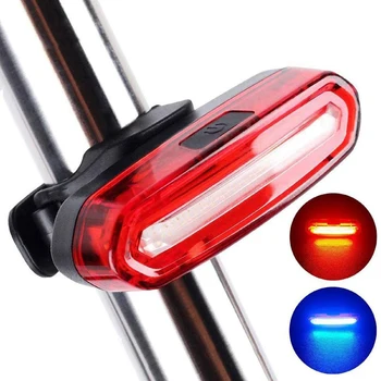 120Lumens Jalgratta Tagumine Tuli USB Laetav Jalgrattasõit 4 Režiimid LED Saba Kerge, Veekindel MTB Road Bike Taillight Jalgratta Lamp 1