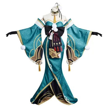 Genshin Mõju Ms Hina/Gorou Cosplay Kostüüm Varustus Halloween Carnival Ülikond 1