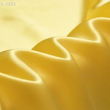 HYSK puhas 100% silk satiin kangast mitmevärviline kollane tahke värvaine luksus hiina traditsioonilise raske piima silk DIY õmblemine kahepoolne 1
