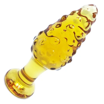 Klaas Anal Plug Kuld Helmed Crystal Butt Plug Erootiline Koduses Punktiir Anus Korgiga Vagiina Masturbatsioon Sugu Mänguasjad Naine 11CM 2
