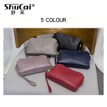 SHUCAI naturaalsest Nahast Kvaliteetne Sidur kott Fashion trend Naiste messenger bag kaks eesmärki-Vabaaja kott Õlal Crossbody kott 2