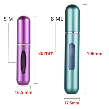 5ml 8ml Kaasaskantav Mini Korduvtäidetavaid Parfüümi Pudel Spray Lõhn Pump Tühi Kosmeetika Konteinerid Pihusti Pudel Sõidu-Vahend 3