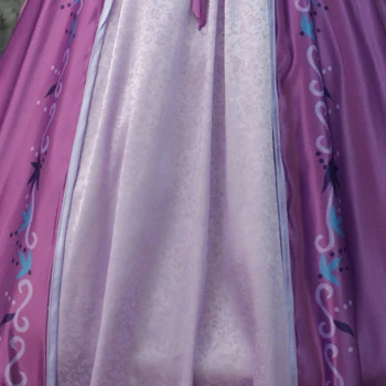 Printsess Rapunzel Cosplay Kostüüm Täiskasvanud Naiste Fashion Lilla Kleit Halloween Carnival Pall Kleit 4