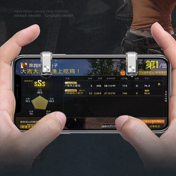 PUBG Mobiil Vallandab Juhtnuppu Telefon Gamepad Metallist Mängud, L1R1 Tukk Pubg Töötleja iPhone Noad Välja / Ellujäämise Reeglid 4