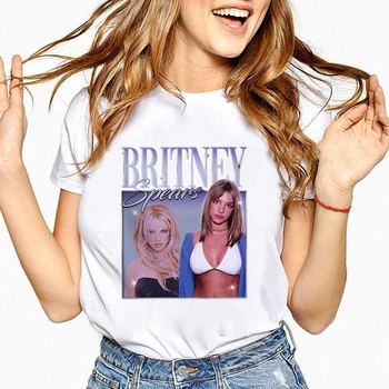 Retro Britney Spears T-Särk Meeste /Naiste T-Särk Pluss Suurus Xs-xl Vabaaja Kawaii Vintage Esteetiline Grunge T-särk 90S 4