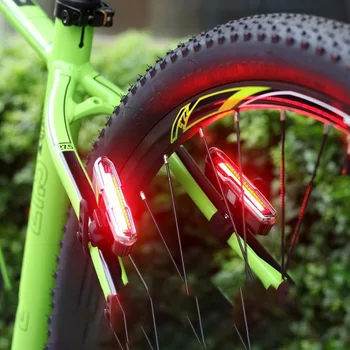 USB Laetav Ees Taga saba Jalgratta LED Bike Taillight Jalgrattasõit Lamp COB kerge 500mha aku 4