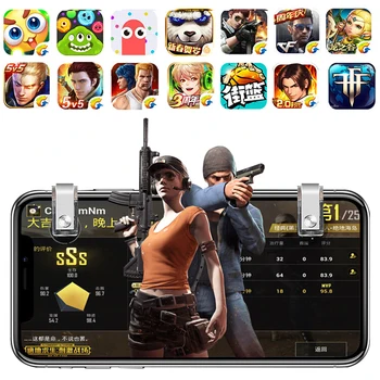 PUBG Mobiil Vallandab Juhtnuppu Telefon Gamepad Metallist Mängud, L1R1 Tukk Pubg Töötleja iPhone Noad Välja / Ellujäämise Reeglid 5
